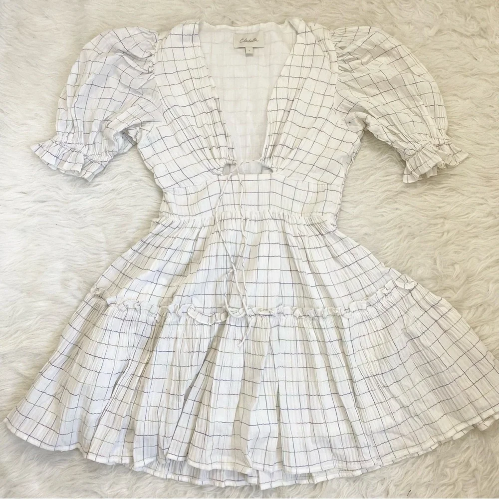CLEOBELLA White Checkered Dress - Picture 3 of 8